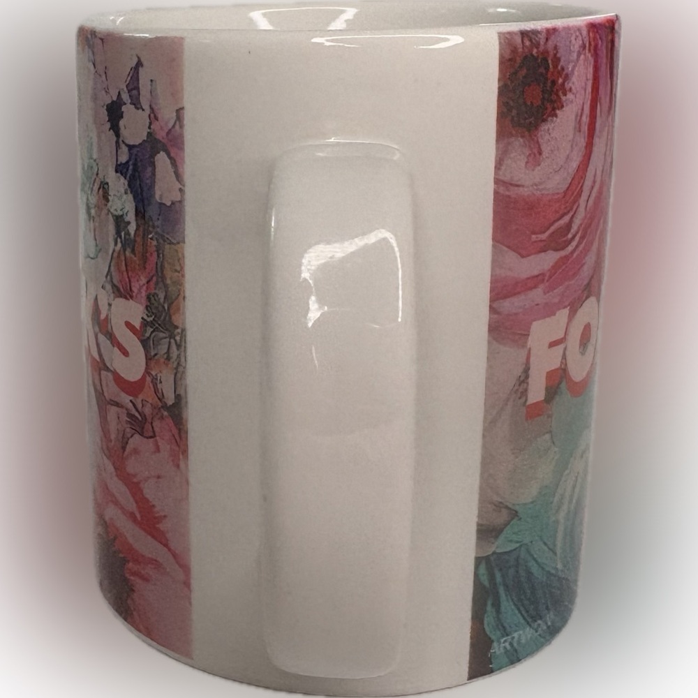 Floral Mug with Bold Text LOL - Picture 2 of 6